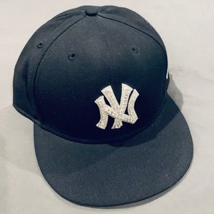 swarovski yankees hat